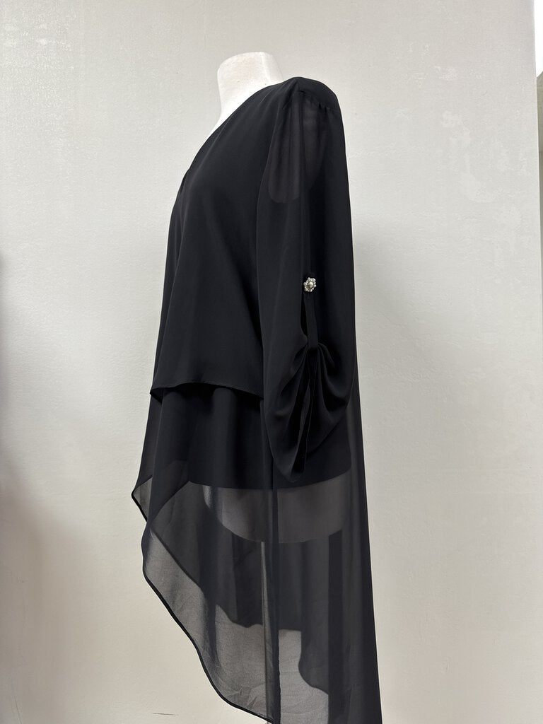 Joseph Ribkoff Black Sheer Tunic