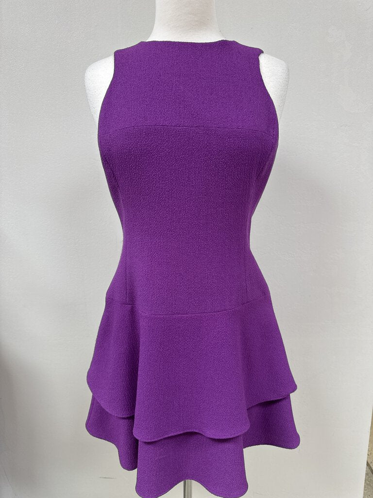 Black Halo Purple Tulip Bottom Dress