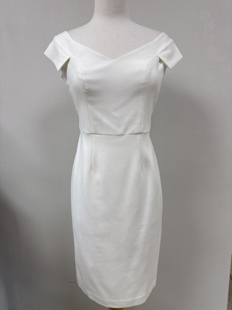 Black Halo White Sheath Dress