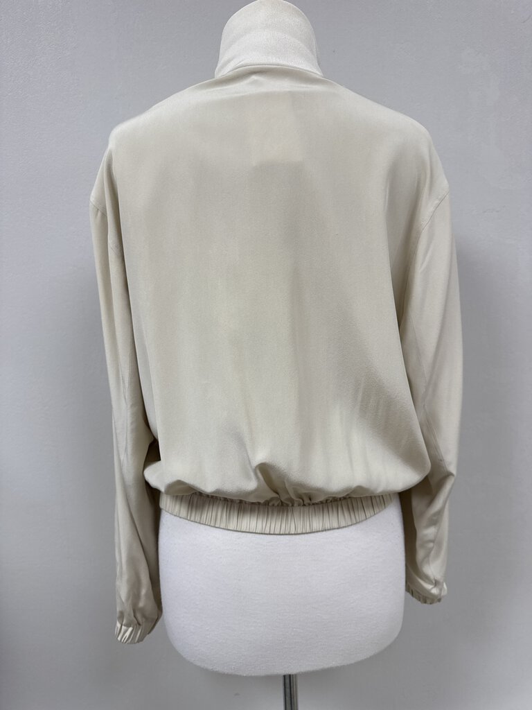 Helmut Lang Stone Silk Bomber Jacket NWT