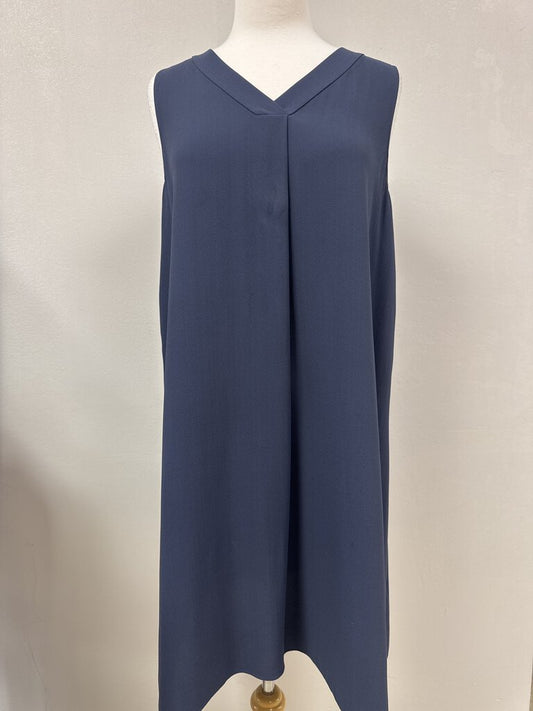 Eileen Fisher Blue V-Neck Sheath Dress