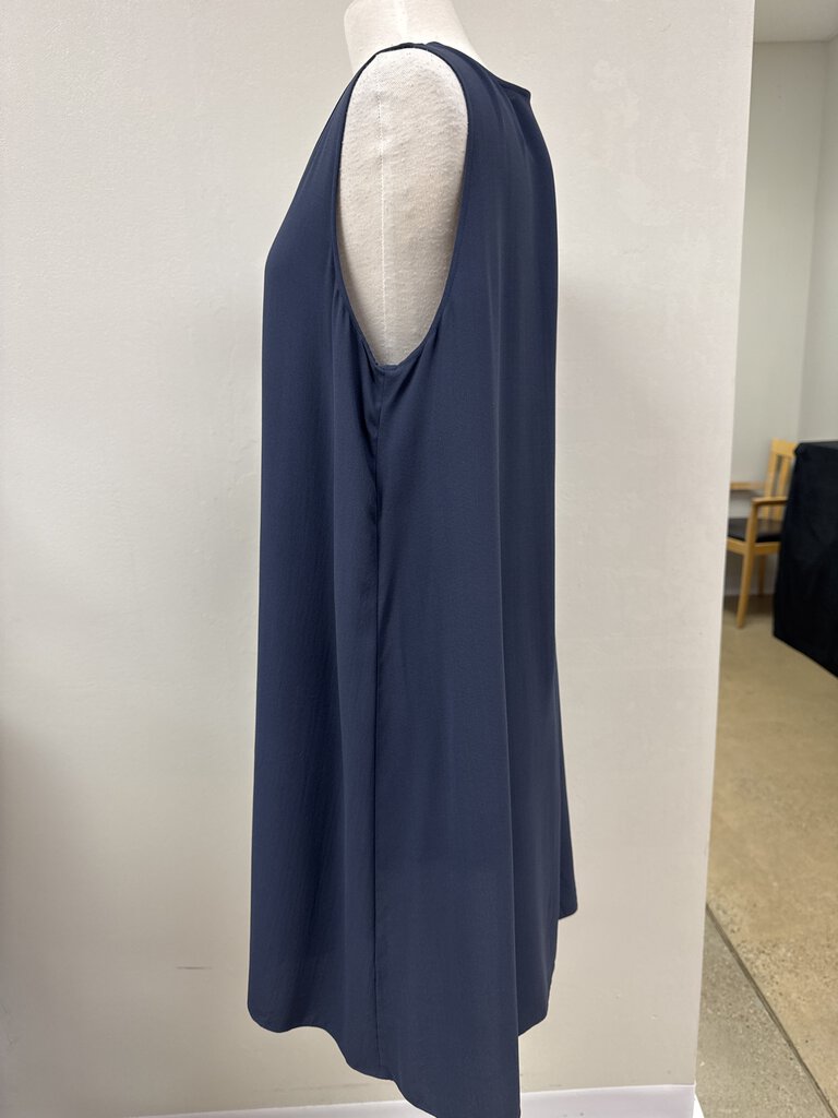 Eileen Fisher Blue V-Neck Sheath Dress