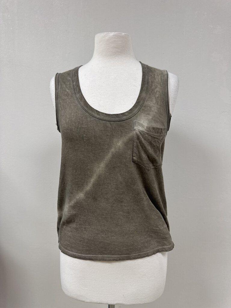 James Perse Standard Tan Tie Dye Tank