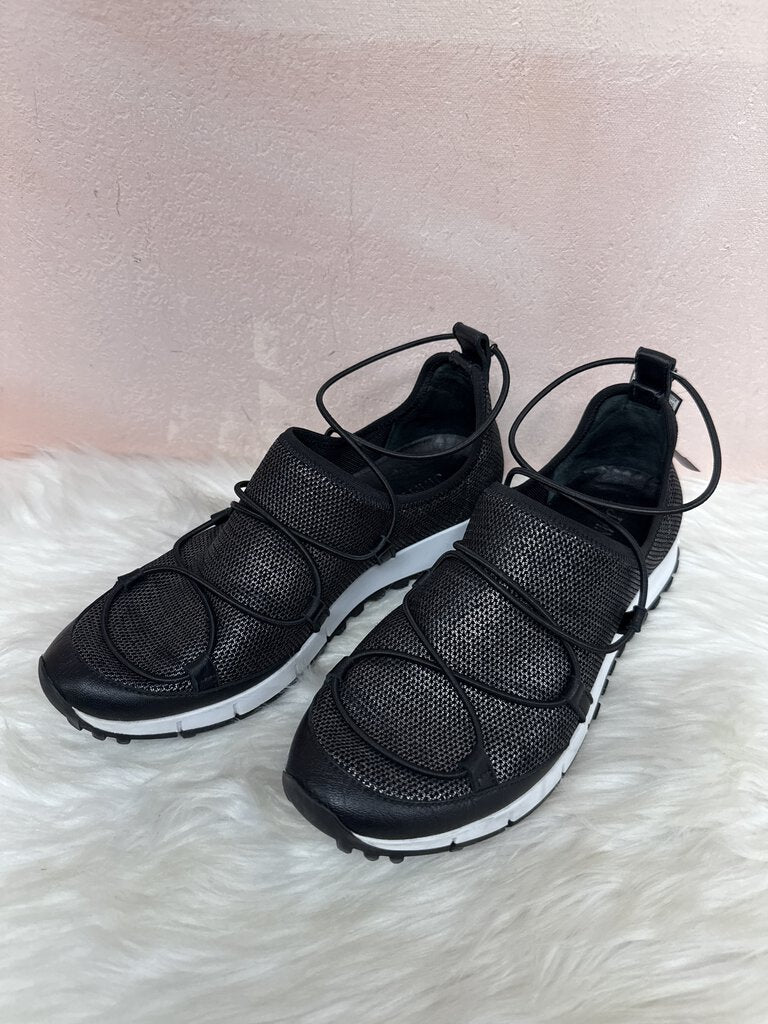 Jimmy Choo Black and Silver Slip On Sneaker