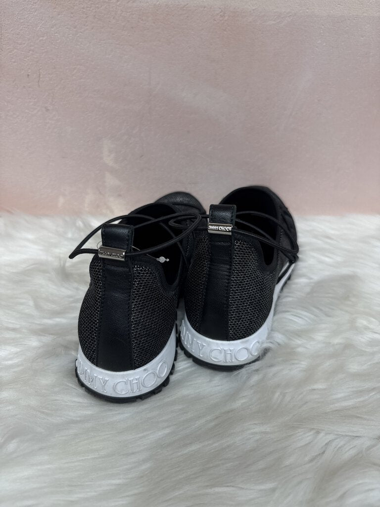 Jimmy Choo Black and Silver Slip On Sneaker