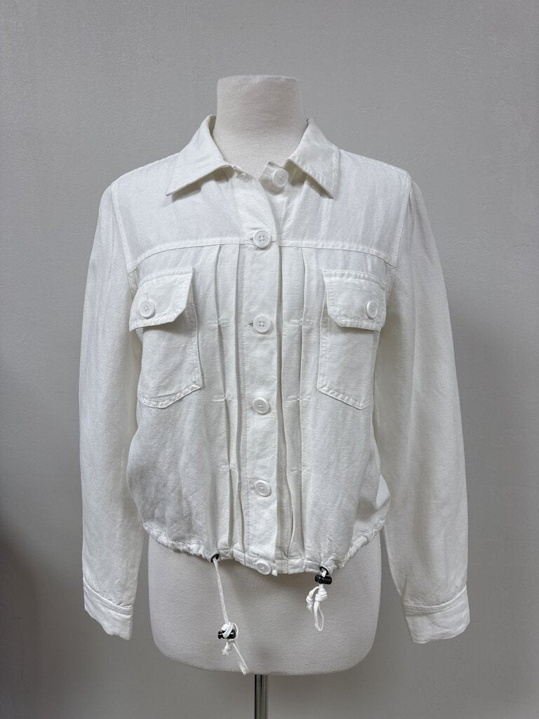 Velvet Heart White Linen Jacket