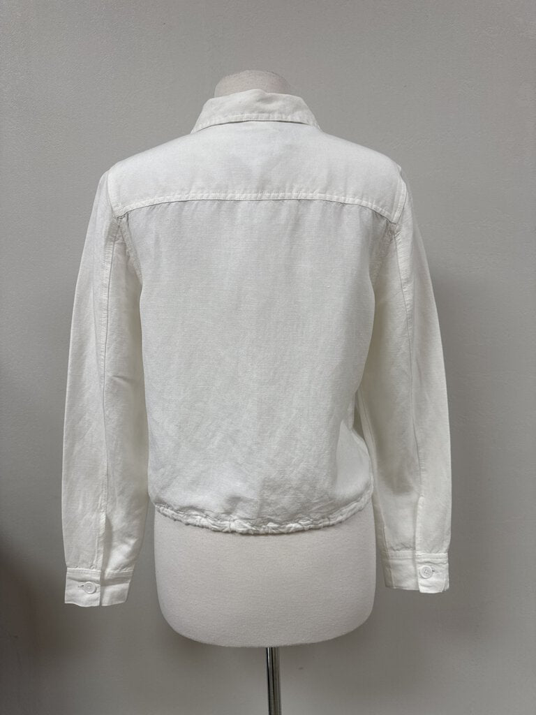 Velvet Heart White Linen Jacket