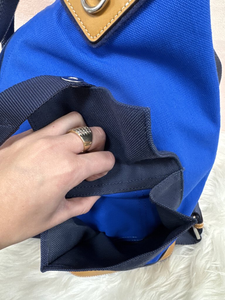 Loewe Blue Canvas Eln Convertible Backpack