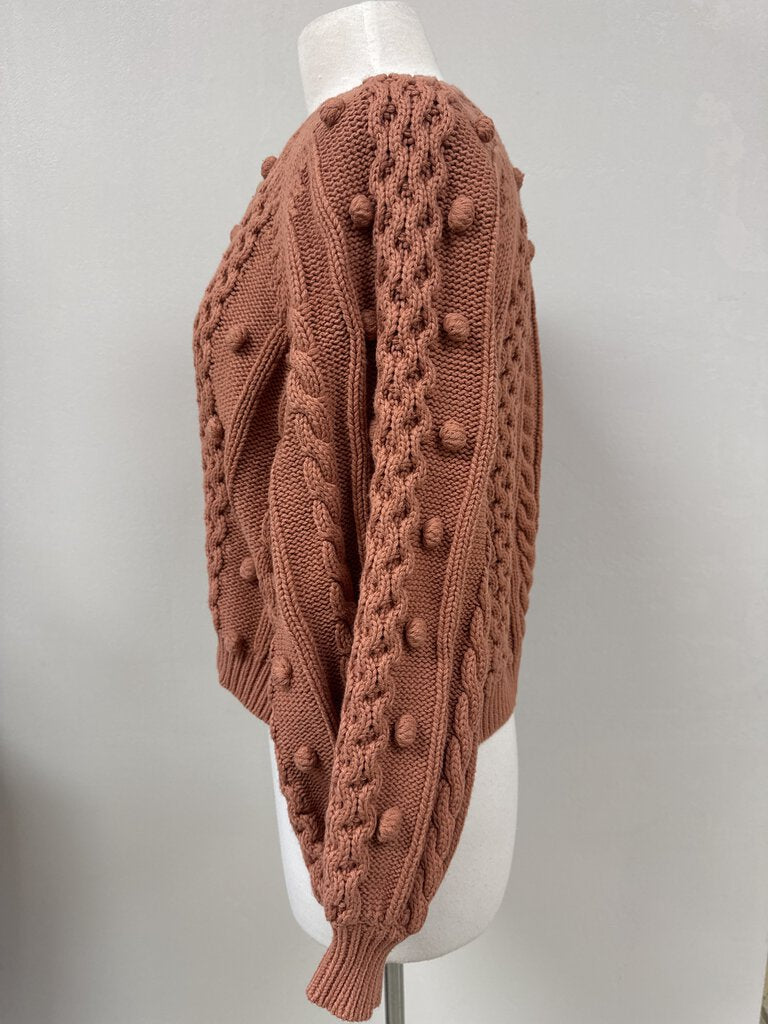 The Great Rust Cable Knit Cardigan