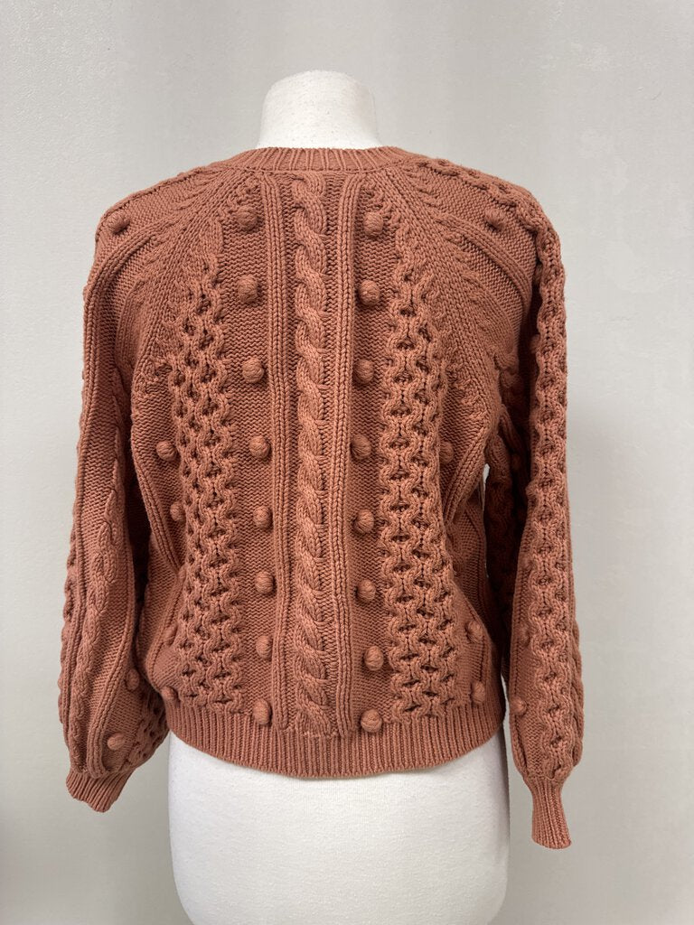 The Great Rust Cable Knit Cardigan