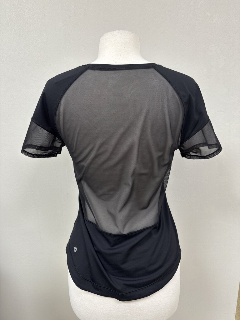 Lululemon Black Mesh Back Tee