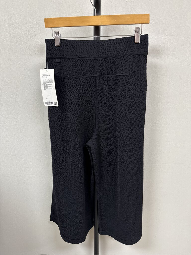 Lululemon Black Pleat Crop Culotte Pant NWT