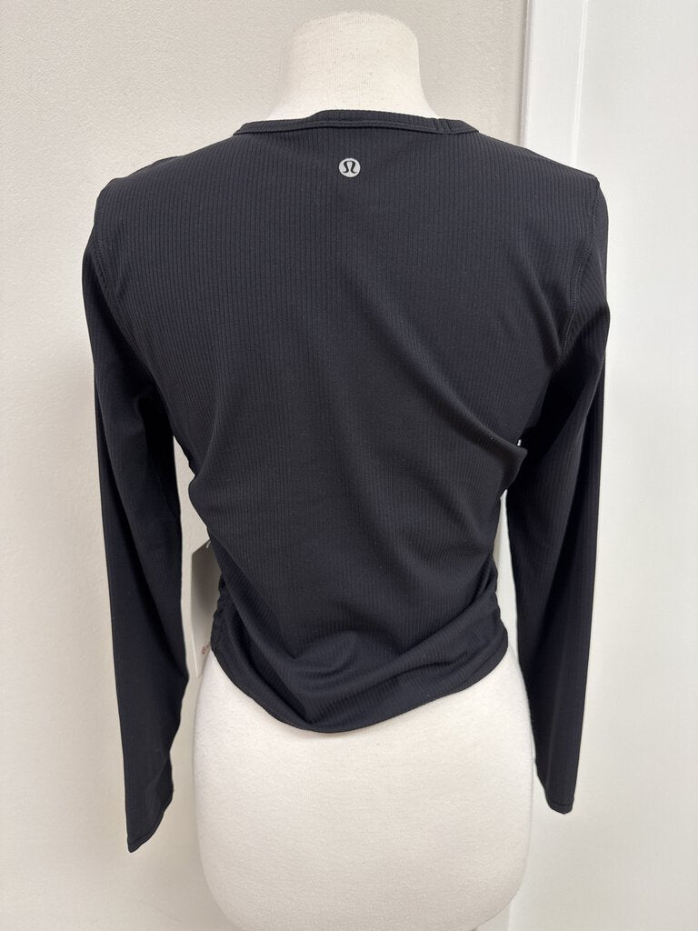 Lululemon Black Ribbed Long Sleeve Tee NWT