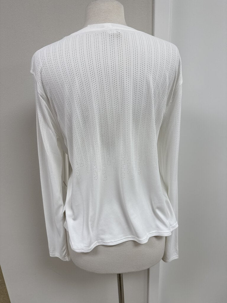 Lululemon White Perforated Long Sleeve Tee NWT