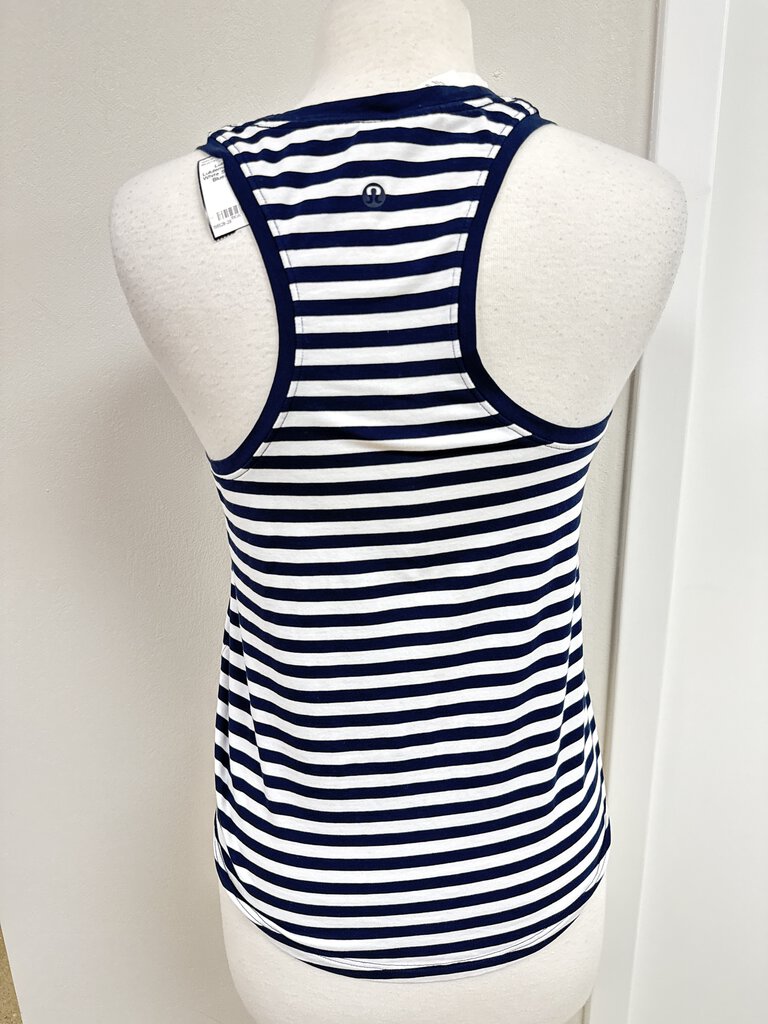 Lululemon Blue and White Striped Tank