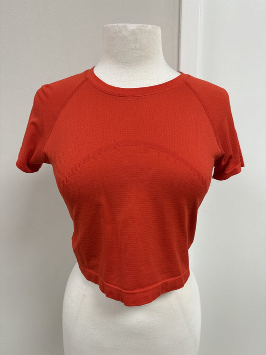 Lululemon Orange Cropped Tee