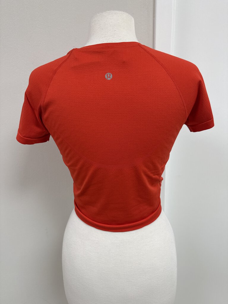 Lululemon Orange Cropped Tee