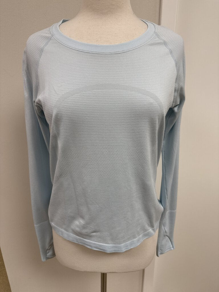 Lululemon Light Blue Logo Long Sleeve Tee