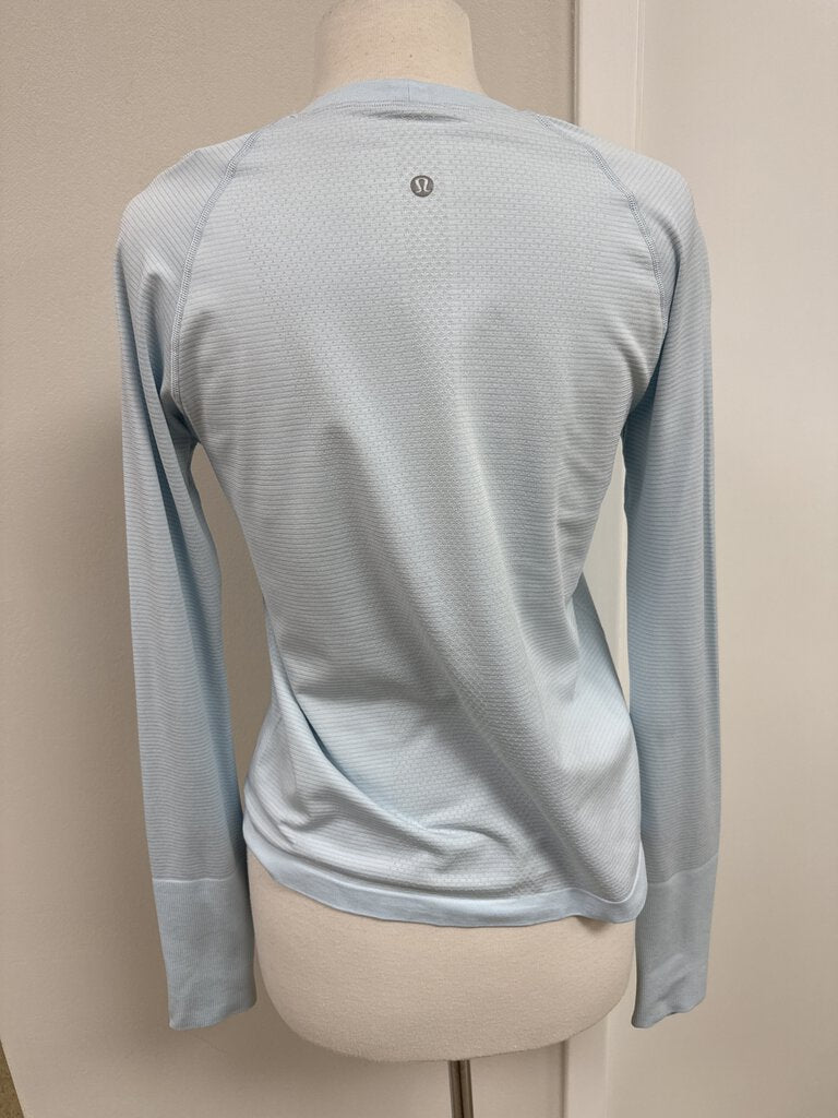 Lululemon Light Blue Logo Long Sleeve Tee