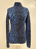 Proenza Schouler Cobalt Print Mock Neck Top