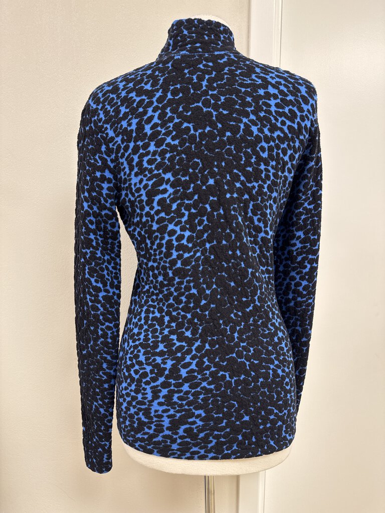 Proenza Schouler Cobalt Print Mock Neck Top
