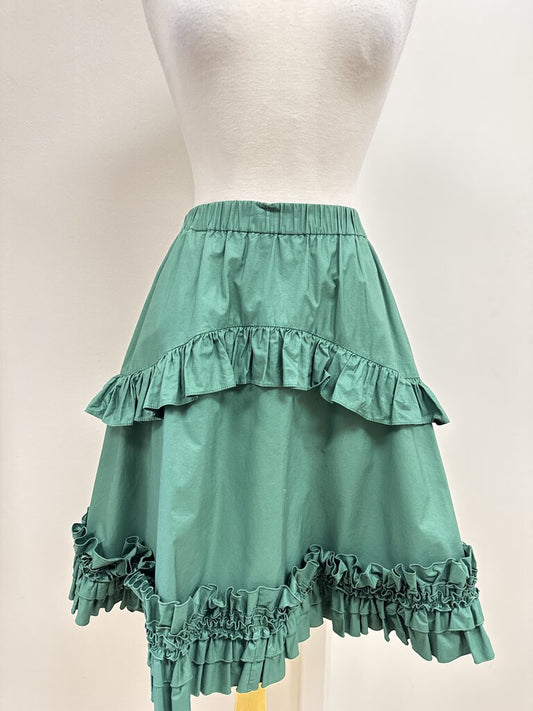 Jason Wu Forest Green Ruffle Skirt