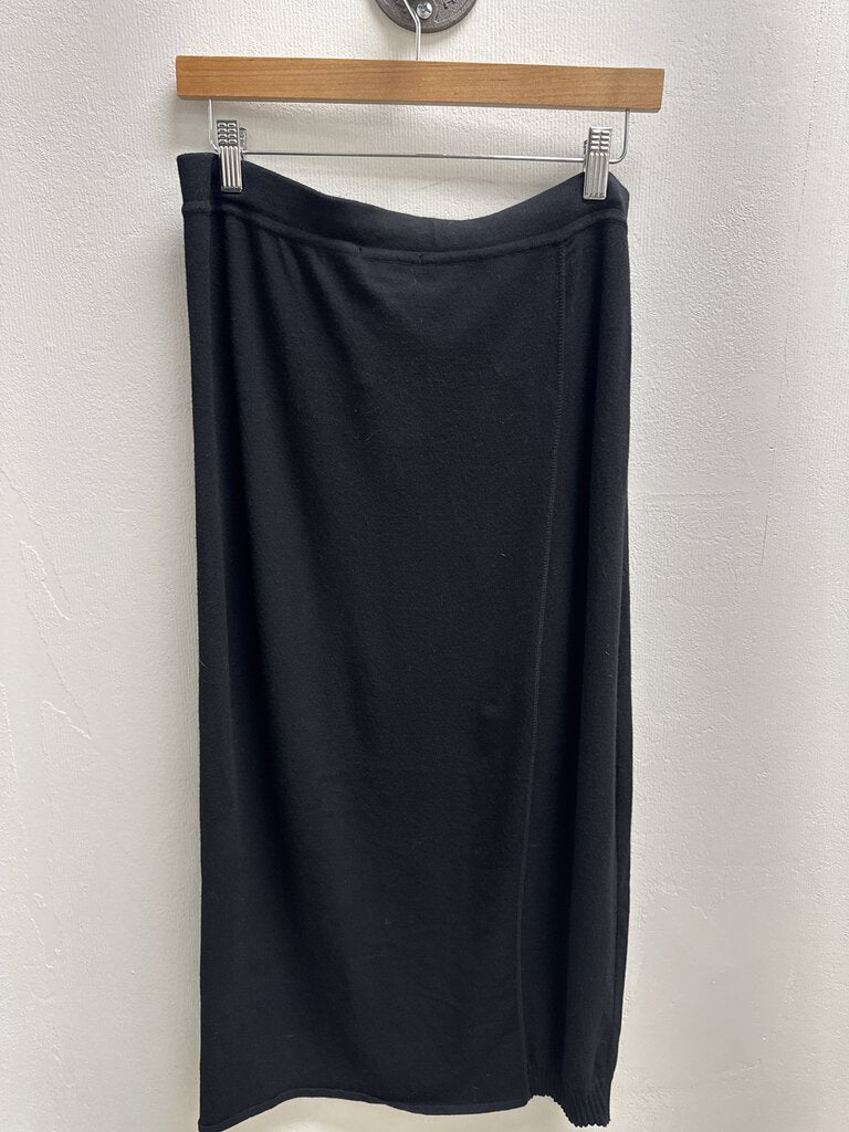 Sarah Pacini Black Knit Maxi Skirt