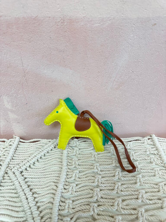 Hermes Yellow Lambskin Grigri Rodeo Bag Charm