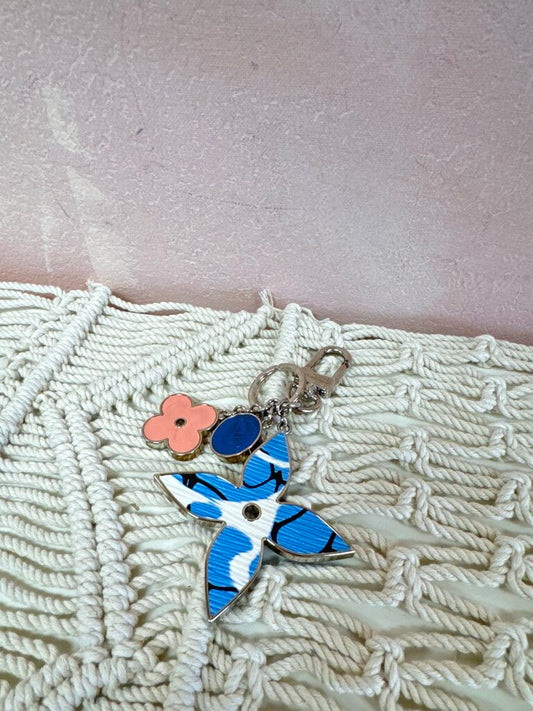 Louis Vuitton Blue Multicolor Fleur D'Epi SoCal Key Chain/Bag Charm