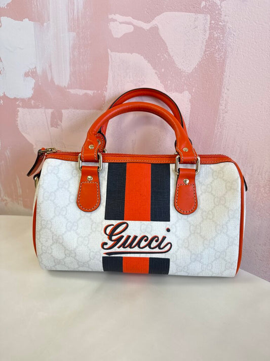 Gucci White Boston Bag