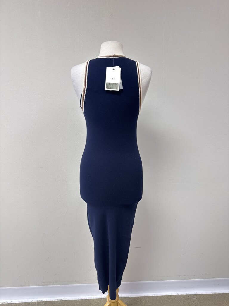 A.L.C. Navy Contrast Knit Midi Dress NWT