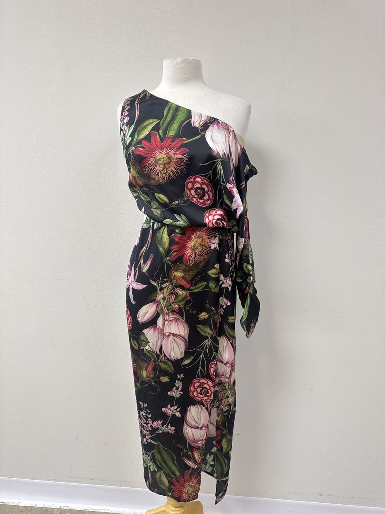 Katie May Black Floral Cowl Neck Maxi Dress