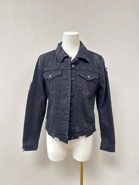 Blank NYC Black Denim Embellished Jacket