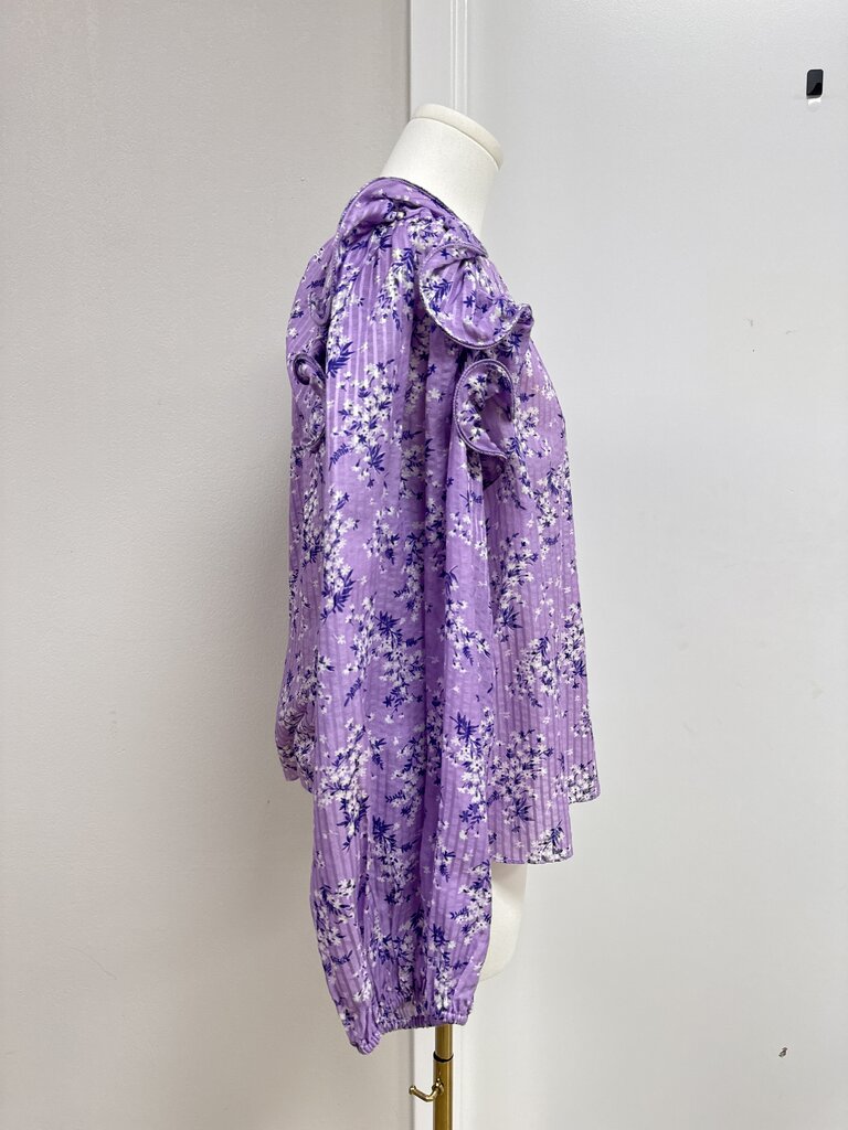 Ulla Johnson Purple Floral Blouse