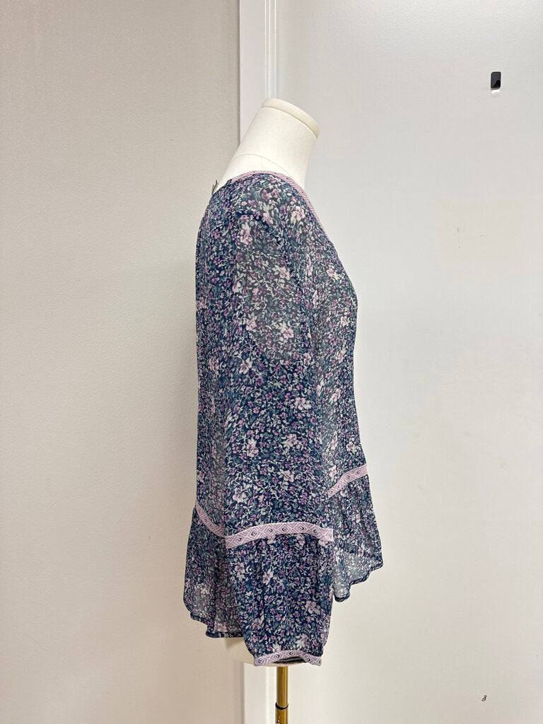 Joie Purple Floral Blouse