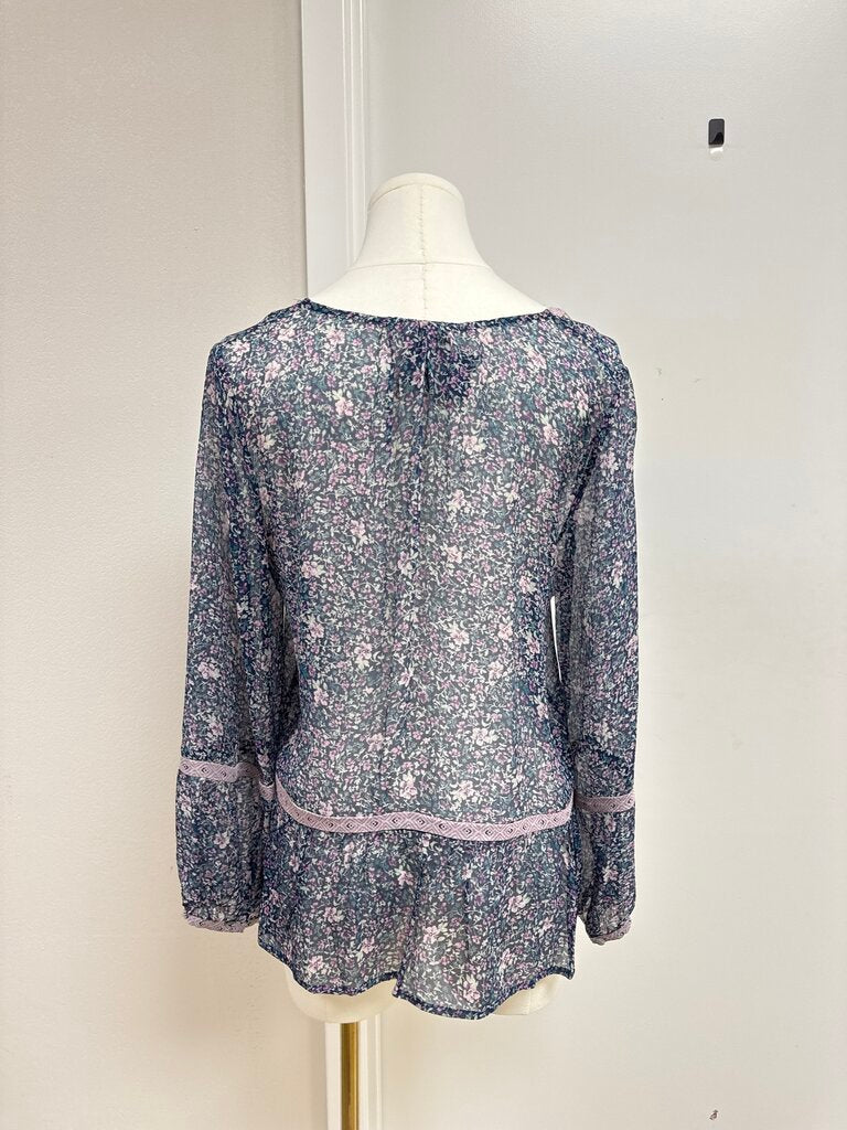 Joie Purple Floral Blouse