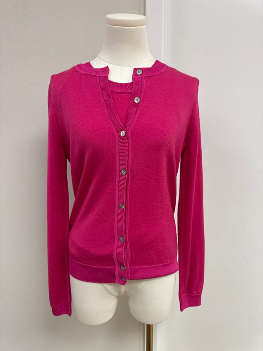 St. John Pink Cardigan Set