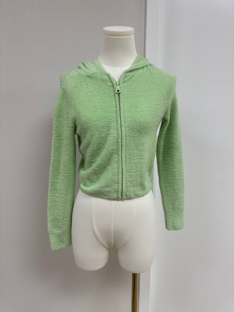 alice + olivia Pistachio Terry Cloth Hoodie NWT