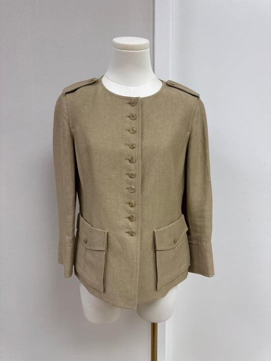 Charles Nolan Tan Linen Jacket NWT