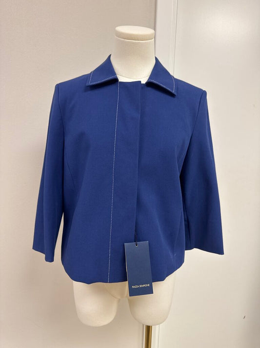 Piazza Sempione Blue Boxy Blazer NWT