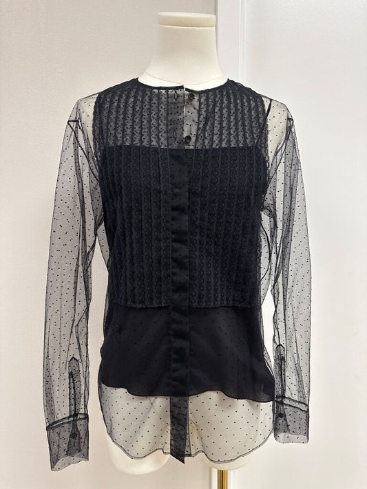 Dior Black Lace Blouse and Shell (In Stores Orig $2250)