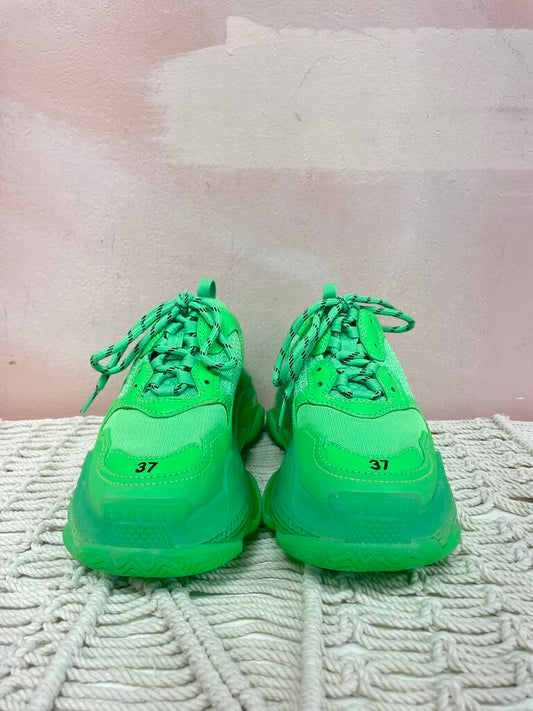 Balenciaga Lime Green Triple S Chunky Sneaker