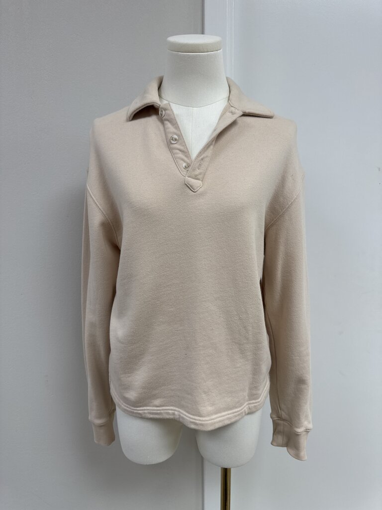 Naadam Tan Henley Sweatshirt