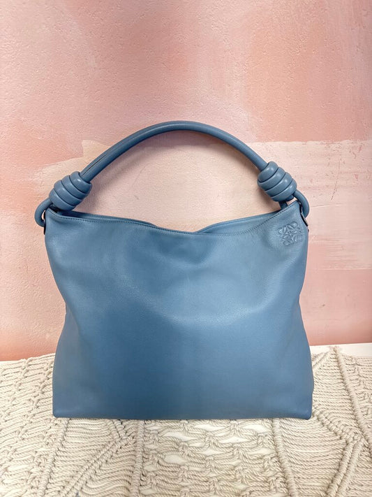 Loewe Blue Flamenco Knot Large Hobo