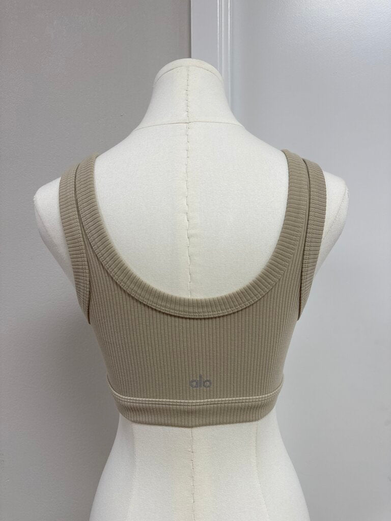Alo Tan Ribbed Tank Bralette