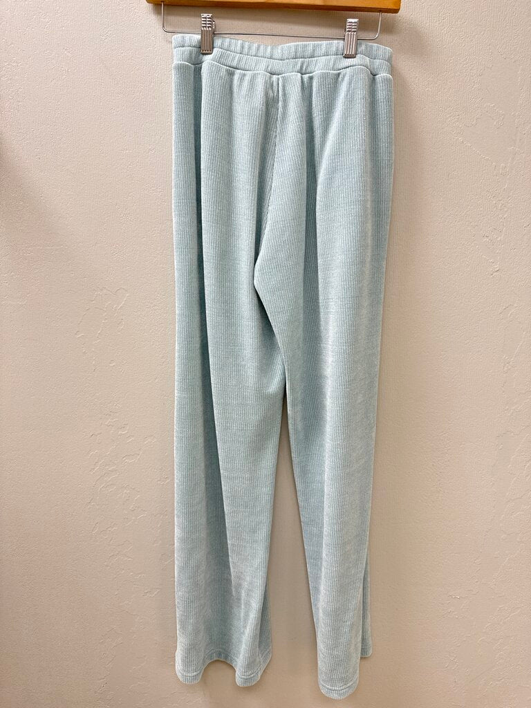 Alo Aqua Ribbed Velour Pull on Pant