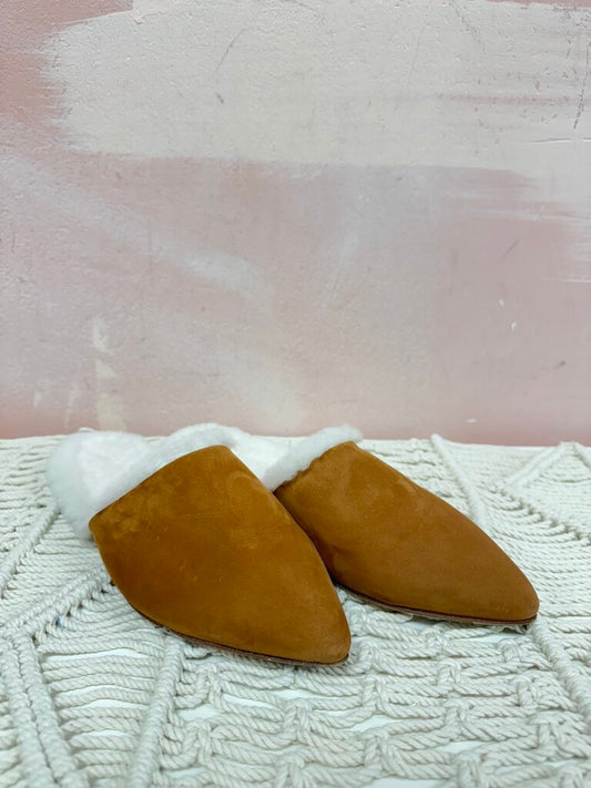 Jenni Kayne Tan Suede Shearling Mule