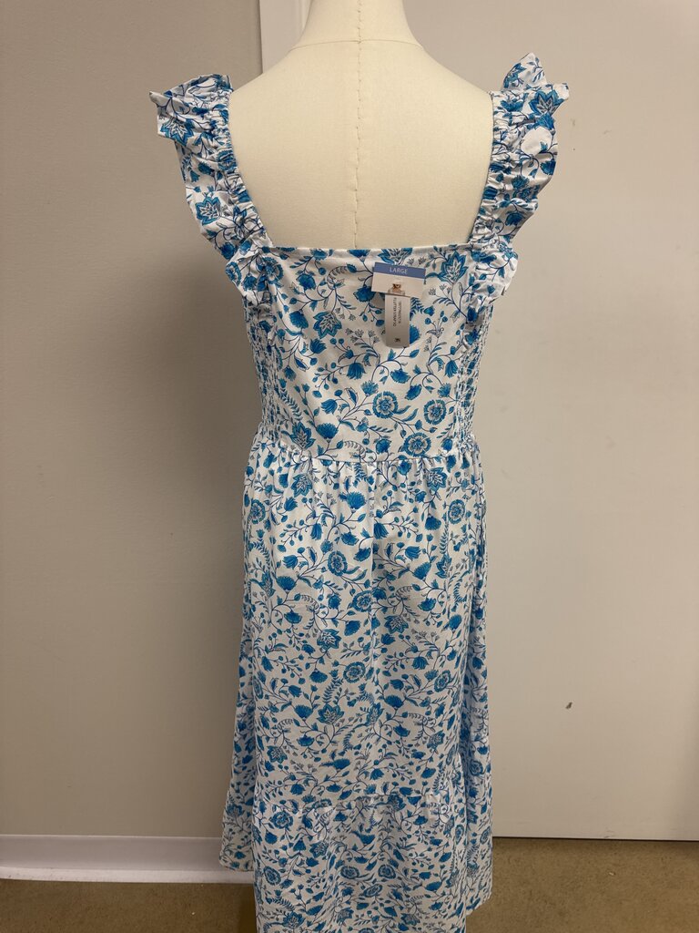 Draper James Blue Floral Maxi Dress NWT