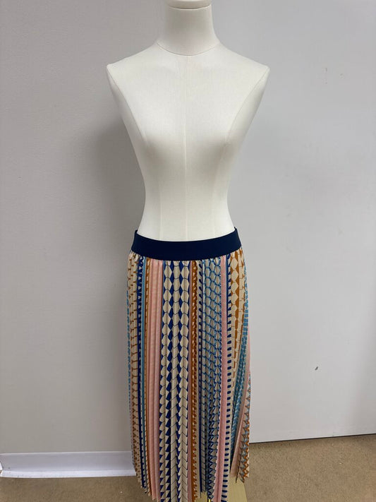 Le Superbe Geo Printed Pleated Maxi Skirt