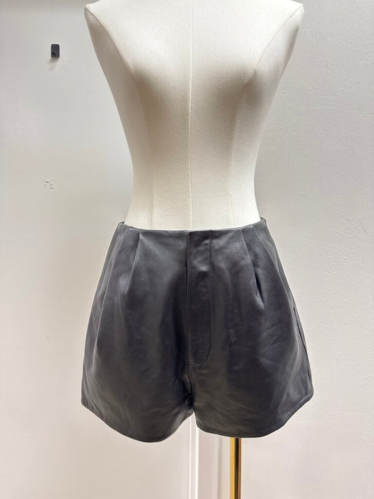 NBD Black Leather Shorts NWT